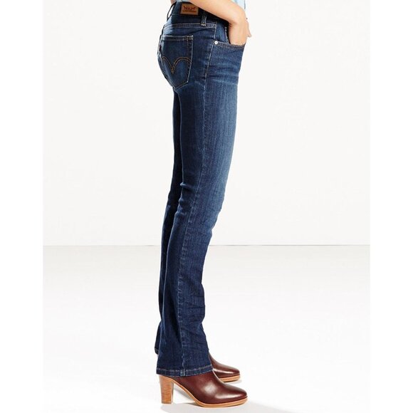 LEVI'S 505 Straight Leg Fit Jeans Sleek Blue sz 6 SWomen's - Picture 3 of 12